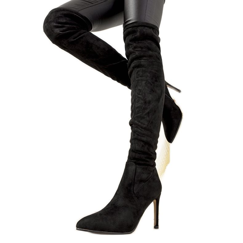 Black women's Aloe insulated stiletto boots