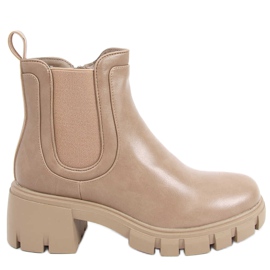 Boots on a high Gunno Khaki sole beige Boots on a high Gunno Khaki sole beige