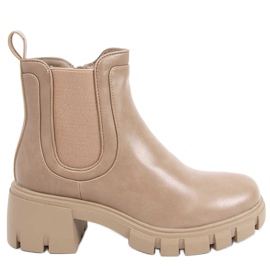 Boots on a high Gunno Khaki sole beige