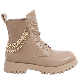 Boots boots with chains Tokio Khaki beige Boots boots with chains Tokio Khaki beige