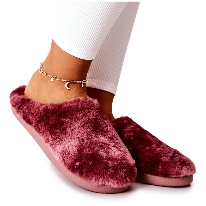 WJ1 Warm Pink Fur Slippers