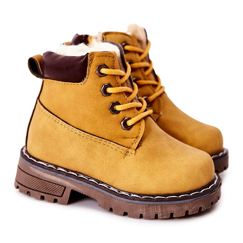 WT1 Children's Warm Trappers Boots Yellow Royals