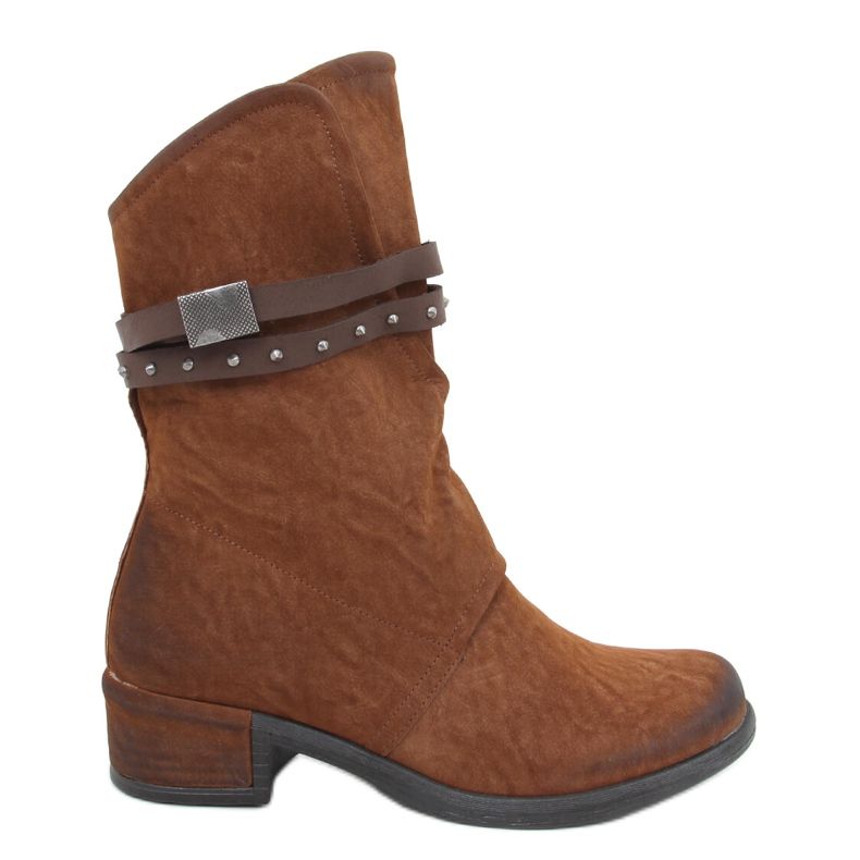 Military women's boots Aina Camel brown