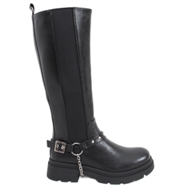 Yuna Black women's riding boots