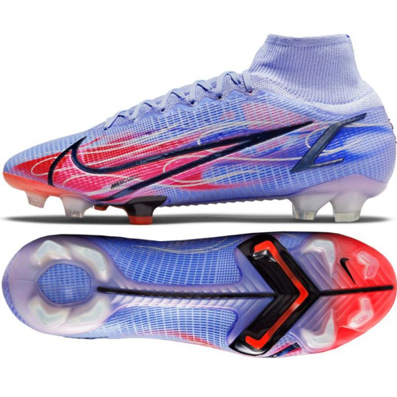 Nike Mercurial Superfly 8 Elite Km Fg M DB2859 506 soccer shoes multicolored roses and purples