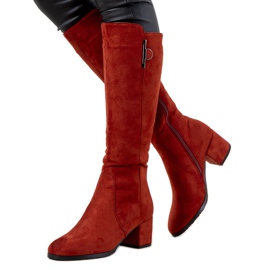 Red boots on the Adame insulated post Red boots on the Adame insulated post