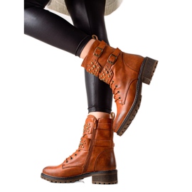 Super Mode Camel lace-up boots brown Super Mode Camel lace-up boots brown