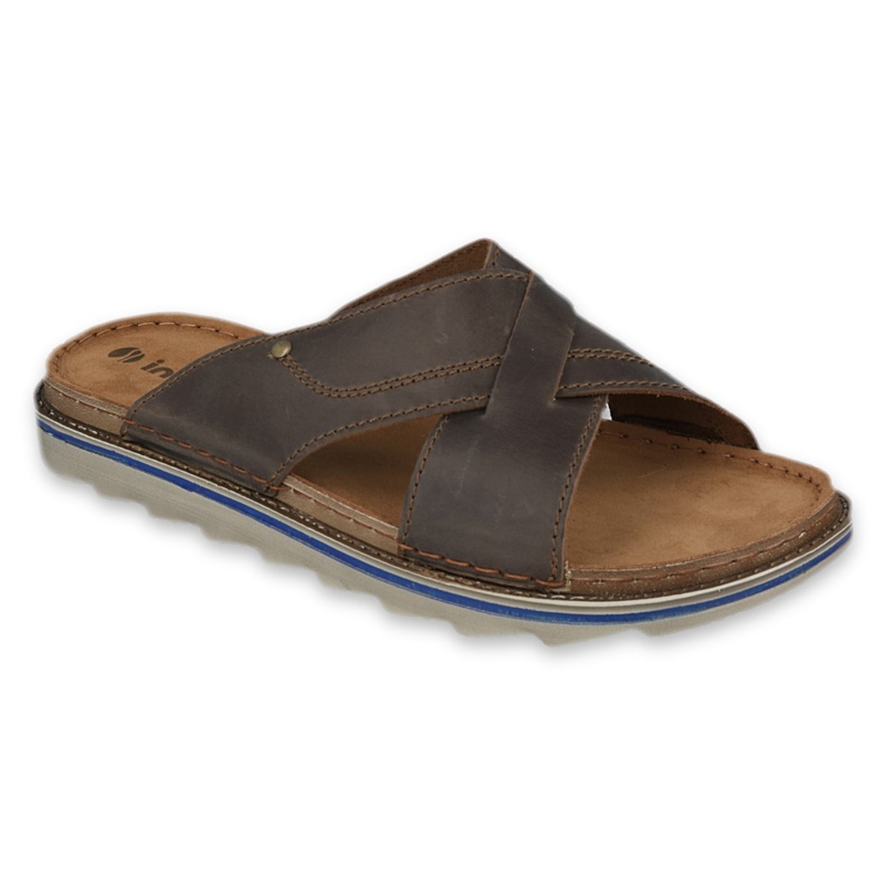 Inblu slippers men's shoes 158M008 brown