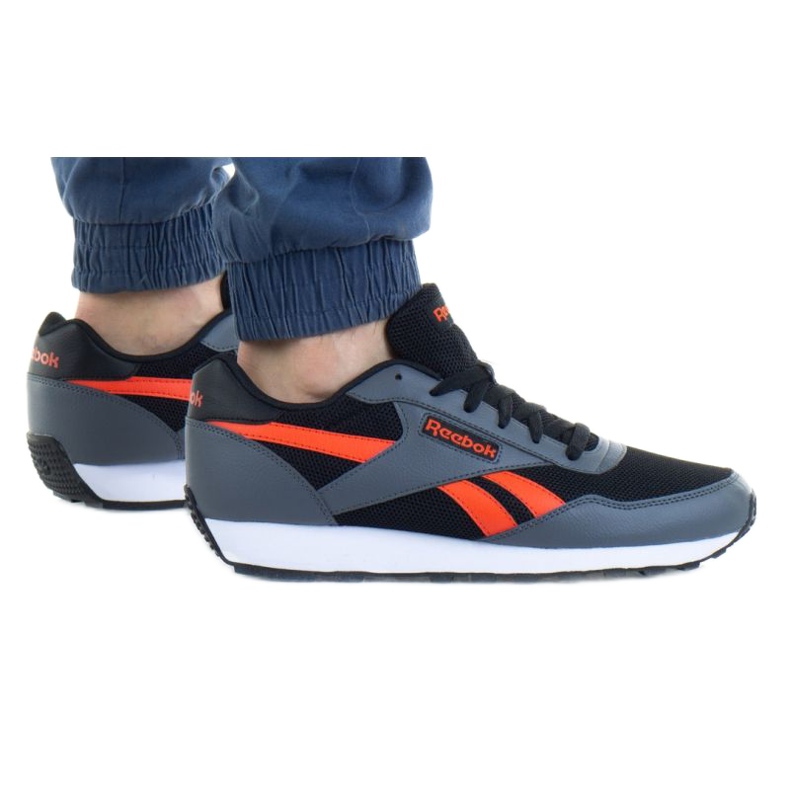 Reebok Rewind Run M GX6015 Shoes black navy blue blue orange grey Reebok Rewind Run M GX6015 Shoes black navy blue blue orange grey