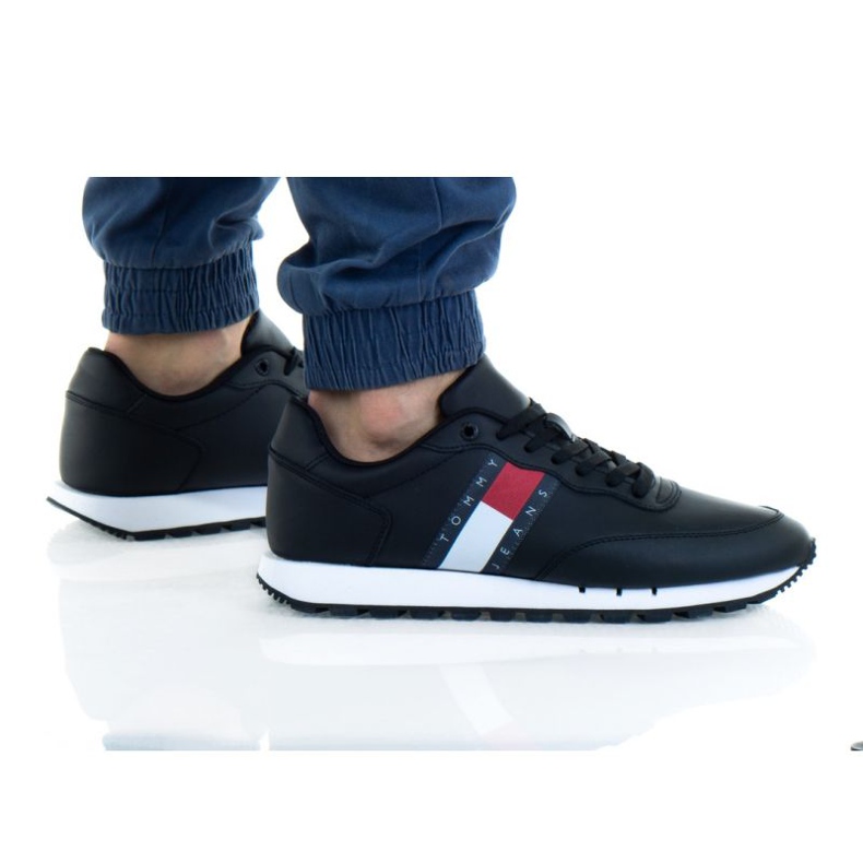 Tommy Hilfiger Tommy Jeans Leather Bds M EMOEM00898 shoes white black red