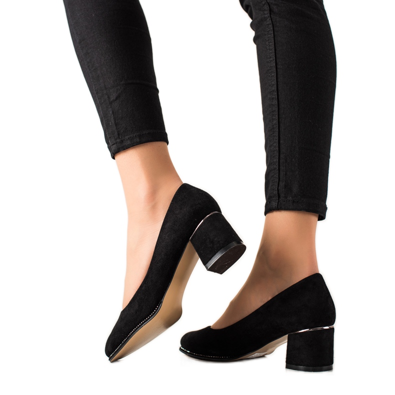 Sabatina Suede Pumps With Cubic Zirconia black