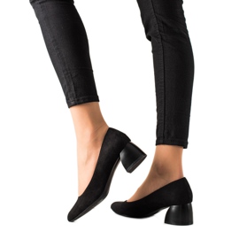 M.Daszyński Black Pumps On Low Heels