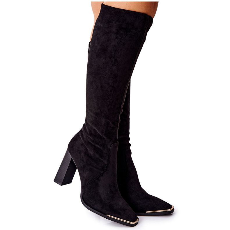 PS1 Women's Warm Boots Gold Toe Black Puentos