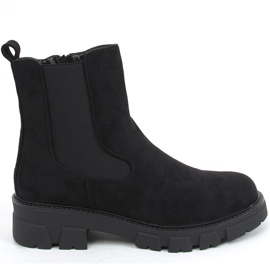 Hege Black suede Chelsea boots
