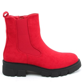 Hege Red suede Chelsea boots