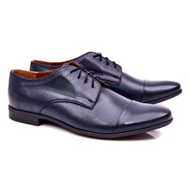 Bednarek Polish Shoes Men's Leather Slippers Bednarek Navy Blue