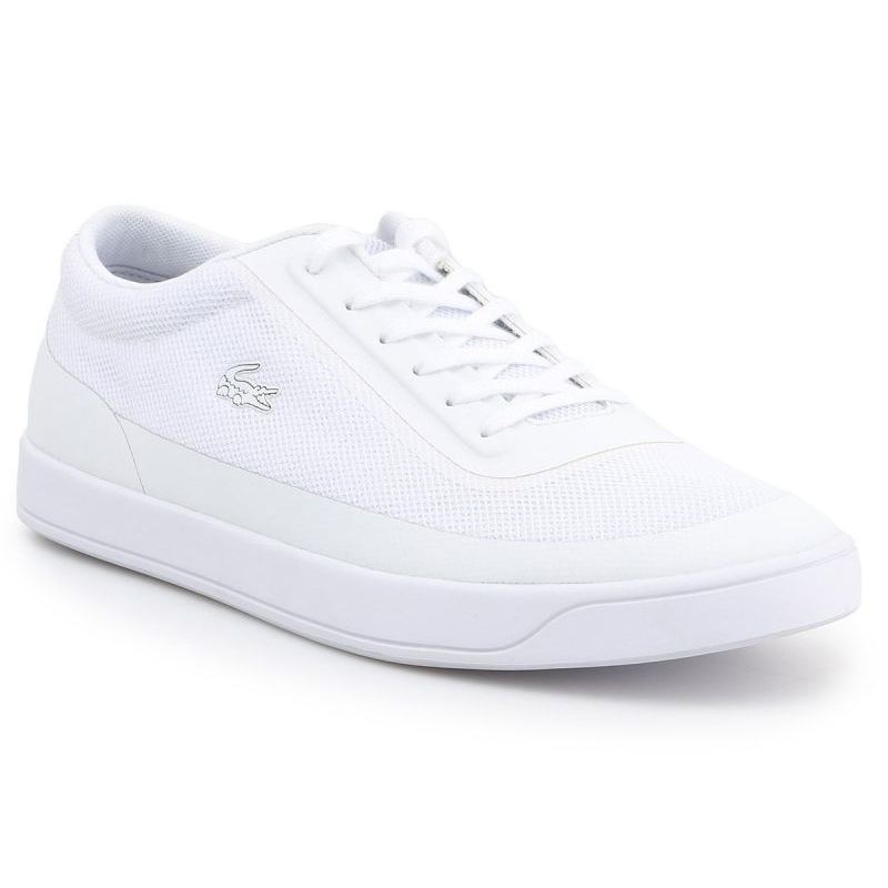 lacoste white mesh trainers