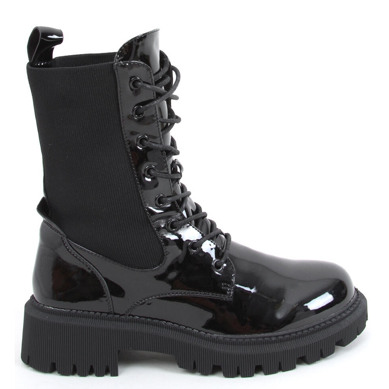 Military boots with a sock upper Sanna Black