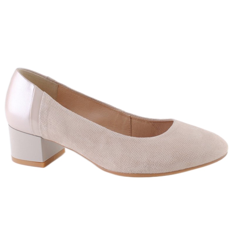 Marco Shoes Leather pumps 0887P heel beige