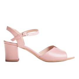 Marco Shoes Pink sandals 0624P in interesting leather