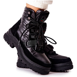 PS1 Women's Snow Boots On The Zipper Black Marcia