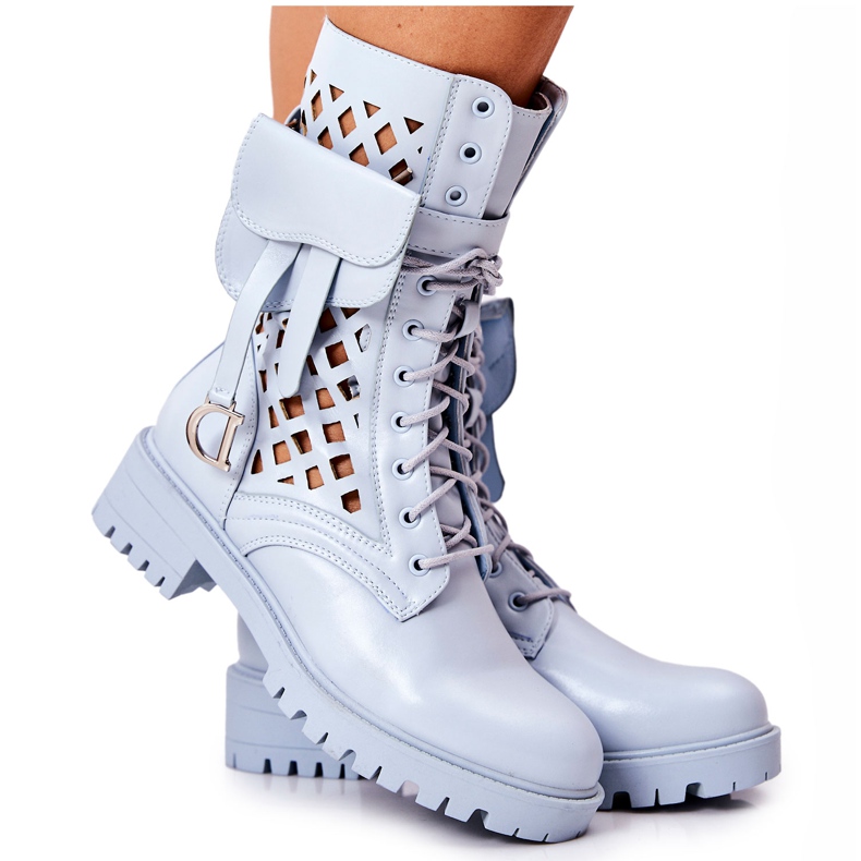 PS1 Openwork boots with the kidney Blue Rock Star