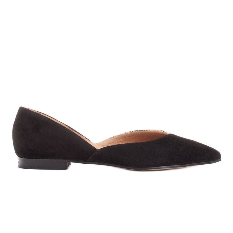 Marco Shoes Ballerinas in a combination of suede and braids black
