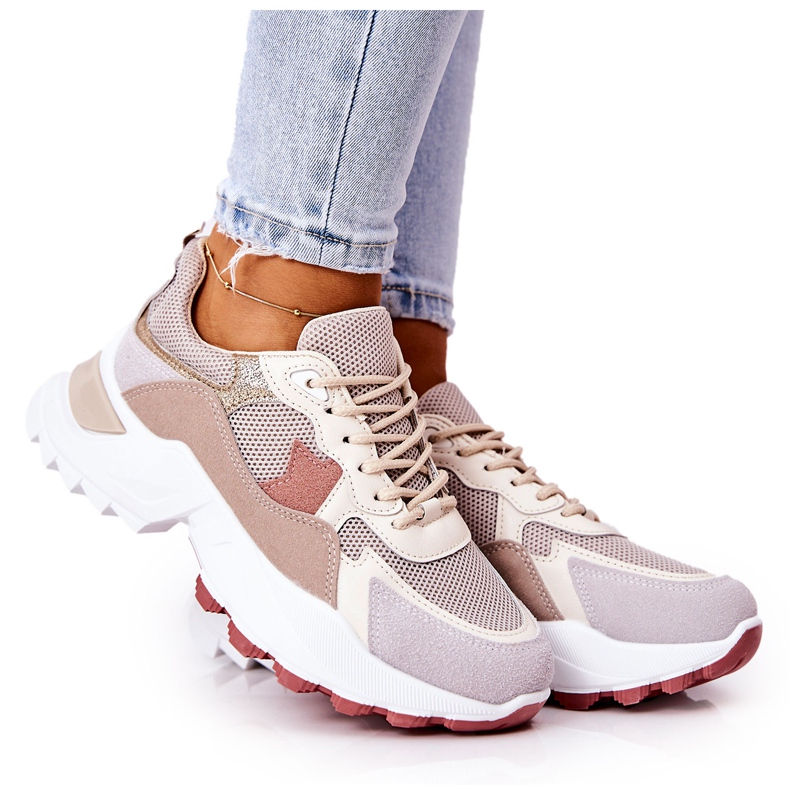 WS1 Sport Shoes On The Beige Alessia Platform