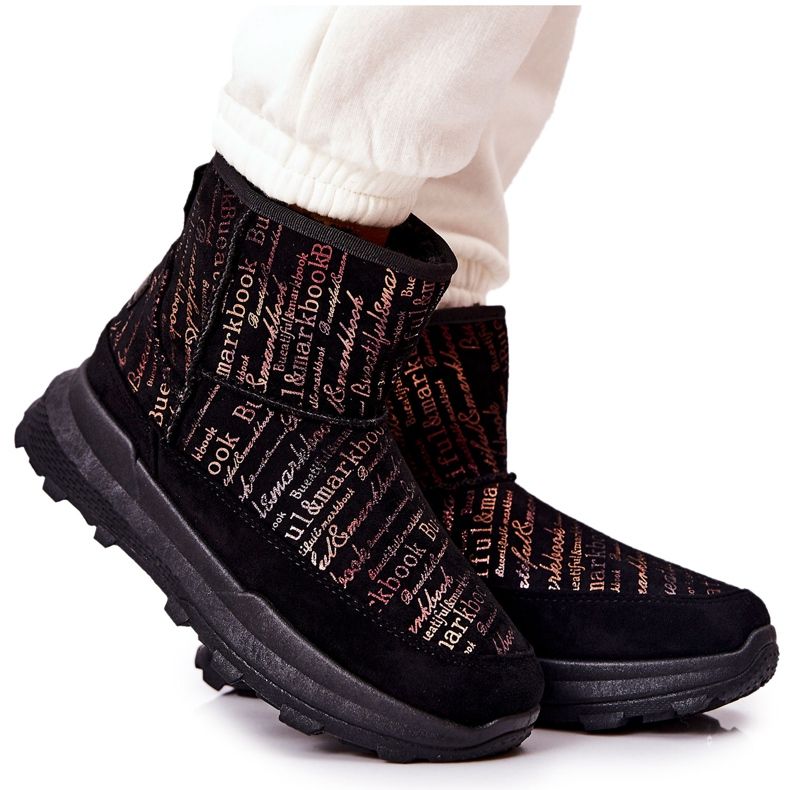 PE1 Warm Snow Boots With Black Freesia Print
