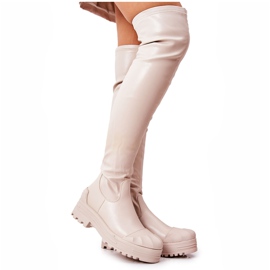 PG2 High Boots With Beige Charmaine Zipper