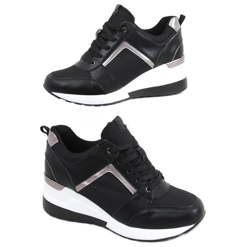 Wisto Black wedge sneakers