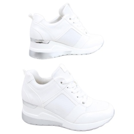 Wisto White wedge sneakers