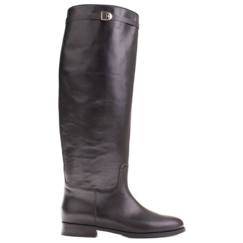 Marco Shoes Leather boots for a wide calf black