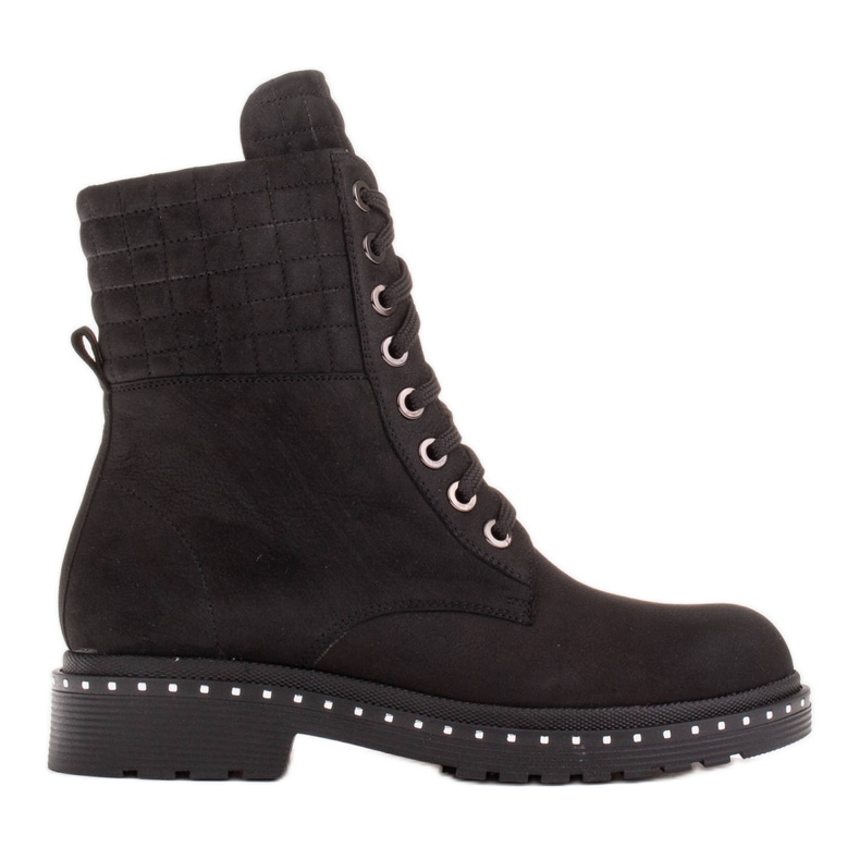 Marco Shoes Lace-up nubuck ankle boots black