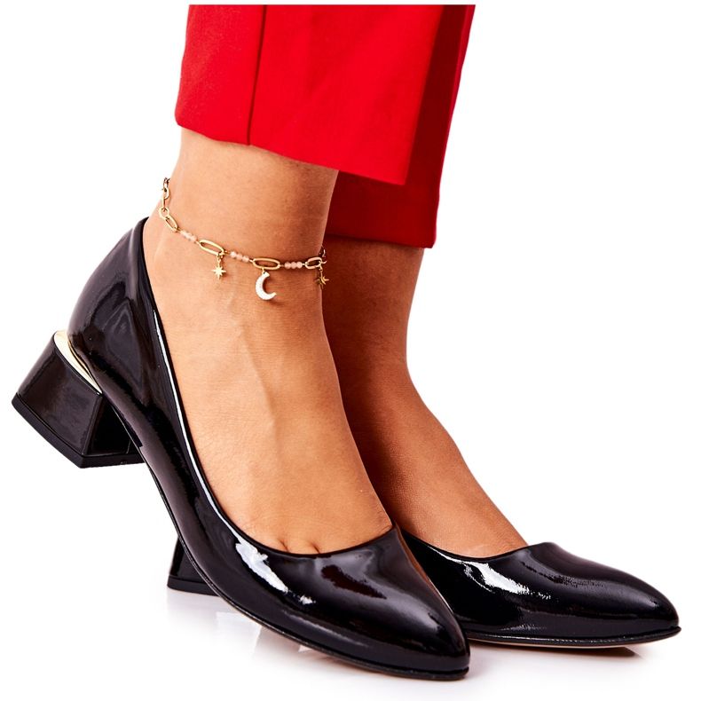 Lewski Shoes Lacquered Leather Pumps Lewski 3118 Black