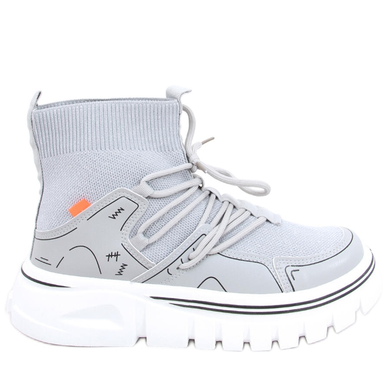 Malin Gray sock sports shoes grey Malin Gray sock sports shoes grey