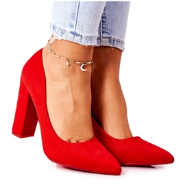 WS1 Suede Pumps On A Red Valoris Bar WS1 Suede Pumps On A Red Valoris Bar
