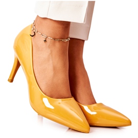 WS1 Lacquered Classic Pumps Stilettos Yellow Elinne WS1 Lacquered Classic Pumps Stilettos Yellow Elinne