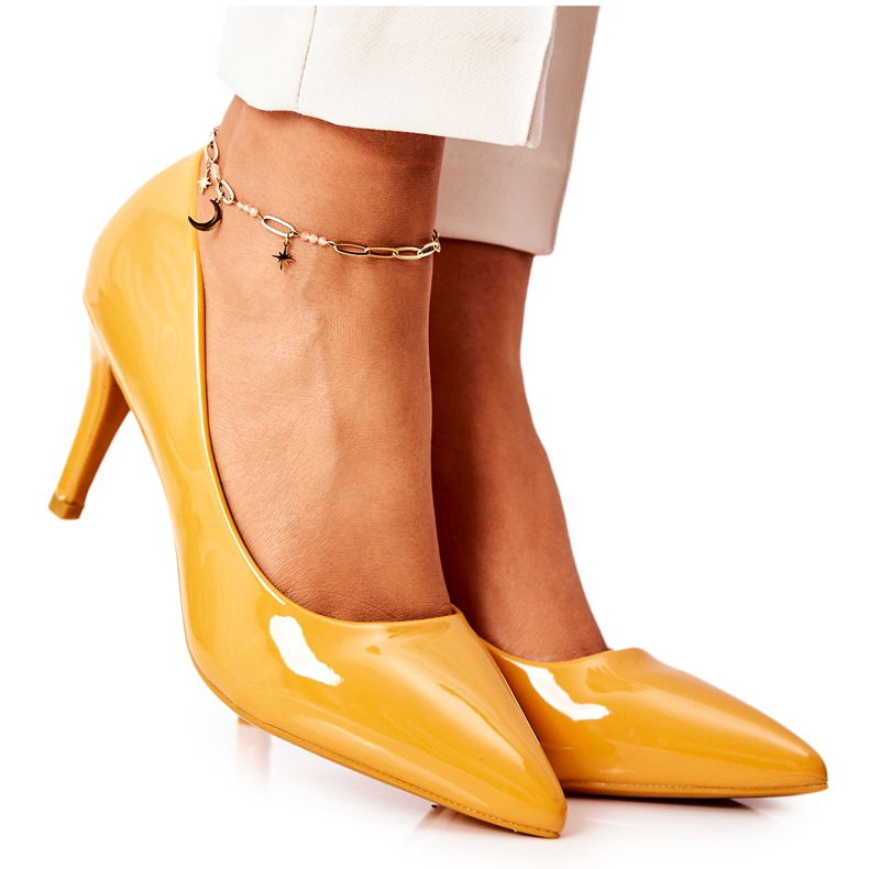 WS1 Lacquered Classic Pumps Stilettos Yellow Elinne