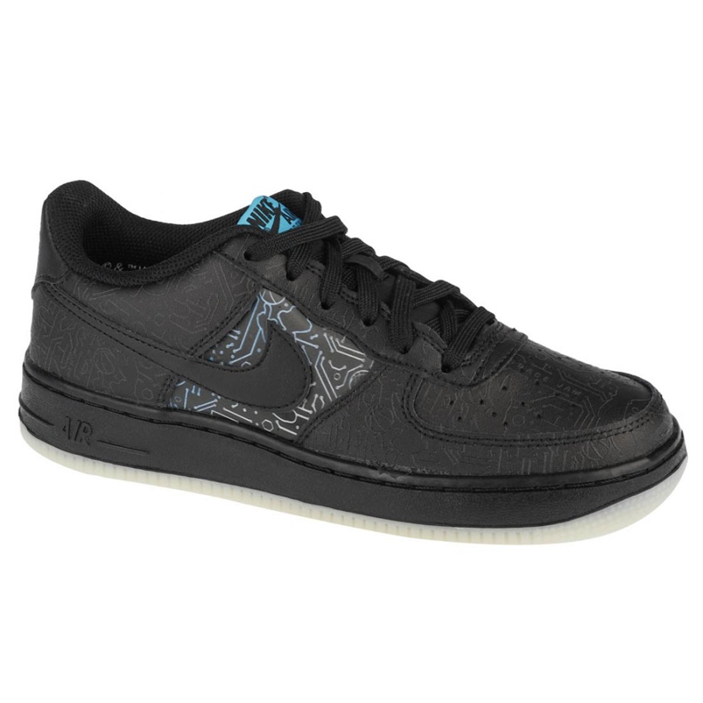 Nike Air Force 1 Low Gs Jr DN1434-001 shoe black blue