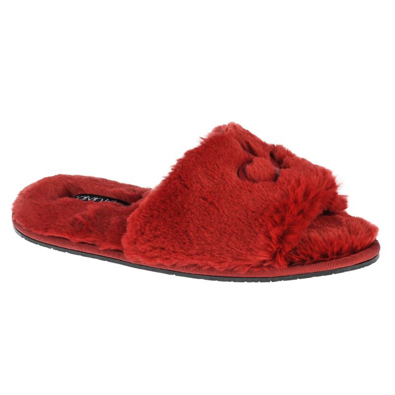 Klein Slipper Fur HW0HW00634-XB8 red - KeeShoes