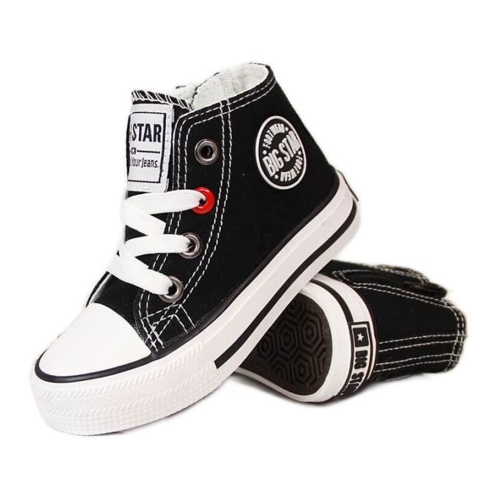 Black sneakers with zipper Big Star Jr HH374084