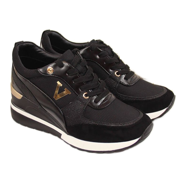 Wedge sneakers Potocki W WM747A black golden