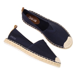 Textile espadrilles Big Star W HH274500 navy blue beige