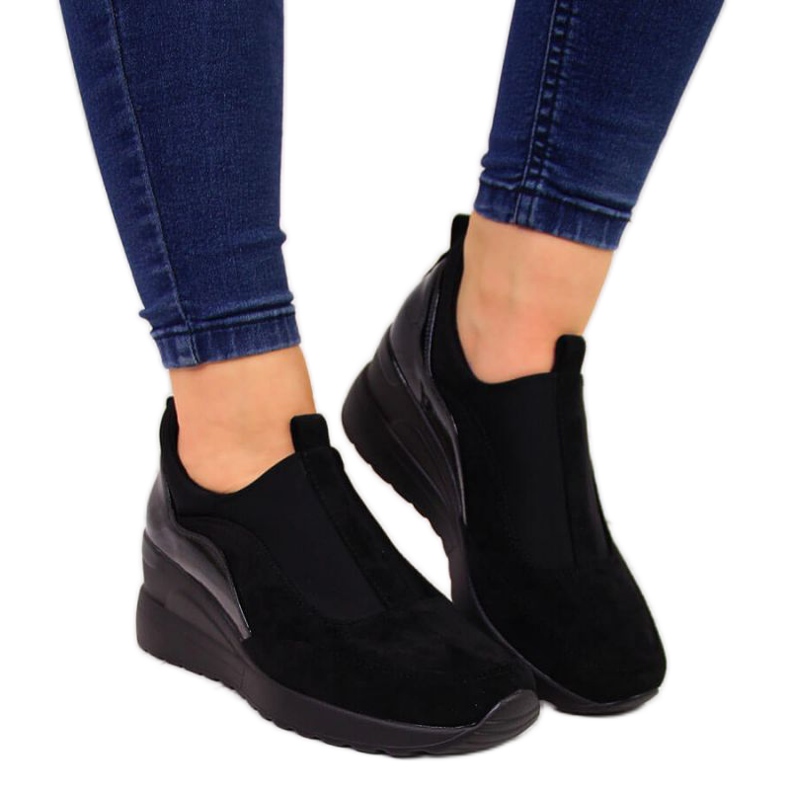 Wedge sneakers Vinceza W WM790A black
