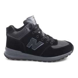 Warm snow boots H1737B Black grey