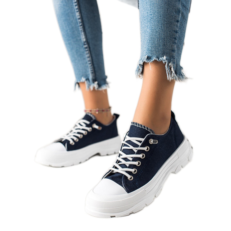 Sabatina Fashionable Sneakers On The Platform blue
