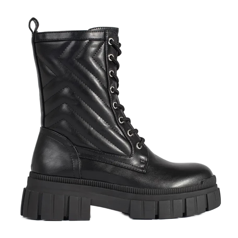 Trappers With Quilted Pattern black