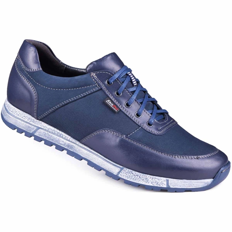 Kampol Men's leather casual shoes 31/54 navy blue Kampol Men's leather casual shoes 31/54 navy blue