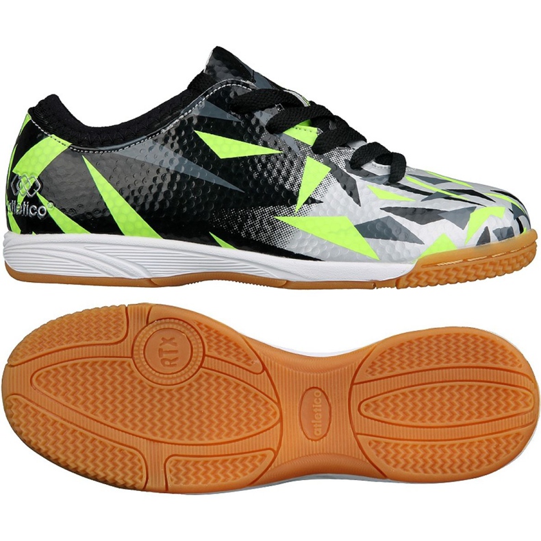 Indoor shoes Atletico In 7336 S76516 black grey green Indoor shoes Atletico In 7336 S76516 black grey green
